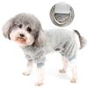 Zunea Pigiama Invernale per Cani Piccola Taglia Fuzzy Caldo Pile Cucciolo Cappotto Vestiti Pigiama Morbido Peluche Pjs Tuta Pullover Maglione Abbigliamento per Chihuahua Yorkie Gatto Grigio L