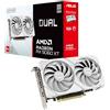 ASUS Dual AMD Radeon RX 9060 XT, Scheda Grafica 16G GDDR6, 128 Bit, PCIe 5.0, 1 HDMI 2.1, 2 DisplayPort 2.1, Ventole Axial-Tech, Tecnologia 0db, GPU Tweak III, Bianco, DUAL-RX9060XT-16G-WHITE