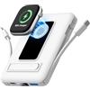 Vexnara per Power Bank iPhone,10000mAh Caricatore Portatile Magnetico Powerbank per Magsafe,Ricarica Rapida da 20W Batteria Esterna Wireless e Supporto per iPhone 17/16/15/14/13/12/Apple Watch Series
