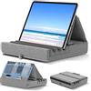 KDD Supporto cuscino per tablet, Supporto pieghevole per iPad per grembo, letto e scrivania - Dock per tablet con tasca e supporto per iPad Pro 12.9, 10.5, Air Mini 6 5 4 3, Kindle, E-Reader, gra…