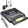Colexy Unità CD DVD Esterna Portatile USB 3.0 Type C, Masterizzatore DVD e CD Esterno per PC, Laptop, Computer Desktop, Compatibile con Windows XP/Vista / 7/8 / 10/11 / Linux/Mac OS
