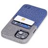 Dockem Custodia a Portafoglio per iPhone 13, con Piastra Metallica Incorporata per Montaggio Magnetico e 2 Tasche Porta Carte di Credito: Pelle Sintetica (Luxe 6,7 Pollici, Blu e Grigio)