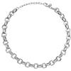 Breil, Collezione Tetra Goes Big, Collana Donna in Acciaio, Catena con Maglie Ovali e Elementi Centrali Iconici Intrecciati, Chiusura a Moschettone, Lunghezza 45 cm, Idea Regalo Donna
