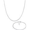 Kuzzoi Collana da uomo in argento 925, con bracciale in argento Sterling 925, collana da uomo (55 cm), bracciale da uomo (21 cm), Argento sterling
