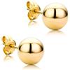 Orovi Orecchini Donna Oro Giallo 9KT Orecchini a lobo a sfera lucida, gioiello anallergico confezionato in un elegante astuccio portagioie