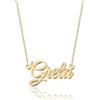 UMAGICBOX Collana Personalizzata con Nome | Scegli tra 14 Stili di Carattere | Ciondolo Personalizzabile in Acciaio Inossidabile Placcato in Oro 18K e Argento Sterling | Regalo per Lei