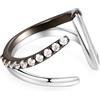 PHNIBIRD Ear Cuff Uomo con Doppio Morsetto per Orecchio nero con Zirconi Finta Elica Orecchini non Perforanti Gioielli per unisex Adatto Per l'uso Quotidiano