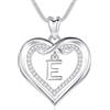 EUDORA Harmony Ball Iniziali Collane per Donne Ragazze, CZ Doppio Cuore Lettera E Ciondolo, Alfabeto Infinity Love Heart Collana Gioielli Regali per Moglie Fidanzate Mamma