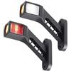 PROZOR 2X6LED Indicatore Ingombro 140mm 12/24V Luce Ingombro Camion Omologato E-Mark E9 Luci di Posizione Laterali Impermeabile IP65 Luci Posizione 3 Lati 3 Colori per Camion, Rimorchio, RV, Caravan