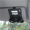 TIESOME Organizzatore per Visiera da Sole per Auto, Clip per Occhiali in Pelle per Visiera da Sole per Auto con Tasche portaoggetti Universale per Visiera da Auto Accessori Interni (Nero)
