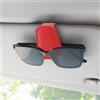 TIESOME Supporto per occhiali da sole per aletta parasole dell'auto, clip magnetico in pelle per aletta parasole dell'auto, accessorio universale per visiera auto, supporto magnetico per occhiali
