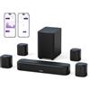 ULTIMEA Soundbar 7.1ch per TV, Sistema Audio Surround per Home Cinema, 4 Altoparlanti Surround, Subwoofer da 4, Controllo Tramite App, Equalizzatore Regolabile, Bluetooth 5.3, Aura A40