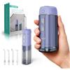 VOYOR-HEALTH Idropulsore Dentale Portatile Mini Irrigatore Orale da Viaggio | 3 Modalità, Impermeabile IPX7, Senza Fili Ricaricabile, Lunga Durata Della Batteria, Per Viaggi e Uso Domestico, WF510, Viola