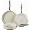 Koch Kode Padella Antiaderente Ceramica 20/24/28 cm, Set Padelle Antiaderenti Induzione, Lavabile in Lavastoviglie, Senza PFOA e PTFE, Adatte Per Forno, Beige