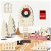 Kiiwah 18 Pezzi Set Completo Porticina Elfo Natale, Riutilizzabile Porta Degli Elfi di Natale Set Porta Elfo Natale Elfo Natale Kit Include Tenda da Campeggio, Lampada a Olio, Scala Può