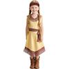DiULi Costume Nativa Bambina, Costume Bambino Indiano, Iglia del Capo, Vestito Carnevale con Accessori, Abito Tradizionale per Halloween, Compleanni e Party, 110-150