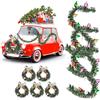YUSHWENPTY Mini Ghirlanda di Natale，8 Pezzi Ghirlanda Natalizia Piccola Ghirlanda per Albero di Natale 25 cm Decorazioni Natalizie Ghirlande per 1:12 Accessori Casa Delle Bambole，Decori Natalizi (B)