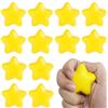 Huahuanghui 12 pezzi Star Stress Balls,Stress Balls,Stress Ball,Antistress Ball | impastare lo di sollievo emotivo Squeeze,Mini Relief giocattoli per adulti,palline antistress (Giallo)