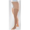 Juzo Soft Calza Monocollant Sinistra con Cintura Punta Aperta 18-21 mmHg per Trattamento degli Edemi Colore Mandorla Taglia S, 1 Pezzo