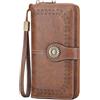 SENDEFN Portafoglio Donna Grande, Portafogli con Blocco RFID Elegante Grande Capacità Portamonete Donna in Pelle con 12 Scomparti per Carte
