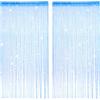 Orixo 2 Pezzi Tenda a Fili per Porta, 100 x 200 cm Tenda Antimosche, Glitterata Tendas a Fili per Interno, Divisori Per Stanze, Decorazioni per Stanze, Adatte per Matrimoni, Bar, Ristoranti, Porte (Blu)