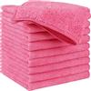 HIDMD Panni per la pulizia in microfibra, panni multiuso in microfibra, panni per la pulizia senza striature, confezione da 10, 30 x 30 cm Rosa