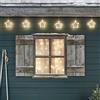 Lights4fun Catena Luminosa di Stelle con 90 LED Bianchi Caldi per Uso in Esterni