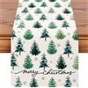 Artscope Runner da Tavolo per Natale 40x240cm Merry Christmas, Decorazioni a Tema Natalizio per del Tavolo da Pranzo Cucina Feste Fattoria (Fiocchi di Neve Albero di Natale Nero )