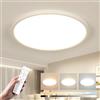 EASY EAGLE Plafoniera LED Soffitto Dimmerabile, 40CM 48W 4800LM Bianco | 3000K-6500K Rotondo Lampada con Telecomando, Lampadario LED Moderna per Soggiorno, Camera da letto, Cucina, Bagno, Ufficio