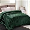 Whale Flotilla Coperta Pile Con Motivo Chevron, Calda Coperta per Divano e Letto in Flanella Morbida, Accogliente e Leggera per Tutte le Stagioni, 230 x 270 cm, Verde Scuro