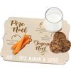 nagu® Vassoio Babbo Natale Personalizzato 30x22 cm. Vassoi Natalizi in Legno con Nome per Latte, Biscotti e Carote per Renne. Decorazione Natalizia Bambini e Idea Regalo Originale