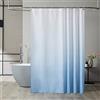 Furlinic Tenda Doccia Antimuffa 180x200 cm Grande Tessuto Azzurro Gradiente Impermeabile Lavabile Tende Doccia Design Poliestere con 12 Ganci Tenda Doccia