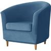 Meigeh Copripoltrona Chesterfield 1 posto Fodere per Poltrona Velluto 2 Pezzi Copripoltrona Elasticizzato da Tullsta Club per Cocktail Blu tesoro