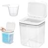 Yudobliss Contenitore Detersivo Polvere, 5,5L Trasparenti Dispenser Detersivo Lavatrice in Plastica, Dispenser Detersivo Lavatrice con Misurino, Conservazione per Detersivo, per Detersivo, Cibo per Cani