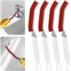 TQRR 4 Pezzi Spazzola Per la Pulizia Delle Fessure - Spazzola Fughe Piastrelle, Multifunzionale Spazzola per Pulire Doccia Casa, Cucine, Bagno, Finestra, Wc (4, Rosso)