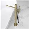 neoro F miscelatore vasca in acciaio inox, con flessibile doccetta in nylon, installazione a pavimento,, BN0701FNBC, F champagne spazzolato [Rubinetteria Bagno > Rubinetteria Vasca]