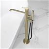 neoro FC miscelatore vasca in acciaio inox, con flessibile doccetta in nylon, installazione a pavimento,, BN0701FCNBC, FC champagne spazzolato [Rubinetteria Bagno > Rubinetteria Vasca]