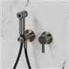 neoro FC set miscelatore in acciaio inox, con set doccetta bidet, BN0767FCBG#Set8, FC grafite spazzolato [Rubinetteria Bagno > Bidet / Set Doccetta WC]