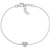Amen Bracciale Cuore in Argento con Zirconi