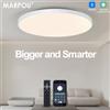 MARPOU Lampada da soffitto intelligente di grandi dimensioni lampada a led per camera da letto Plafoniere da 80 W con telecomando Luci a led dimmerabili per camera