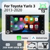Barlckxs Carplay Android Auto Android Car Multimedia 2Din Autoradio per Toyota Yaris 3 2013-2020 7 "Schermo Stereo Unità di Testa GPS BT WIFI