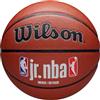 Wilson Pallone da Basket Jr NBA Authentic, Per Interni/Esterni, Ottimo Controllo dell'Umidità, Con Design A Doppia Profondità e Ritenzione Dell'Aria Superiore, Colore: Marrone, Taglia: 7