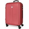 ROLL ROAD Cambogia Valigie Cabina, Set Valigie rigide ABS, diverse dimensioni, chiusura a combinazione laterale 4 ruote doppie bagaglio a mano, rosso, Mediana, Valigia media