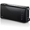 HAEGER Dark Sun - Tostapane, 1 Fessura Extra Lunga, Multifunzione, 1000W, 6 Livelli di Doratura, Nero