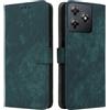 XINNI Cover per Oscal Flat 2/Blackview Wave 8 (8C) Custodia, RFID Protection Flip Magnetica Pelle PU/TPU Portafoglio, Verde