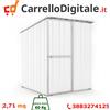 Box in Acciaio Zincato Casetta da Giardino in Lamiera 1.55 x 1.75 m x h2.02 m - 60 KG - 2.71 metri quadri - BIANCO
