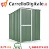 Box in Acciaio Zincato Casetta da Giardino in Lamiera 1.55 x 1.75 m x h2.02 m - 60 KG - 2.71 metri quadri - VERDE