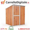Box in Acciaio Zincato Casetta da Giardino in Lamiera 1.55 x 1.75 m x h2.02 m - 60 KG - 2.71 metri quadri - LEGNO