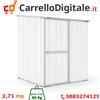 Box in Acciaio Zincato Casetta da Giardino in Lamiera 1.55 x 1.75 m x h2.02 m - 60 KG - 2.71 metri quadri - BIANCO
