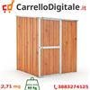 Box in Acciaio Zincato Casetta da Giardino in Lamiera 1.55 x 1.75 m x h2.02 m - 60 KG - 2.71 metri quadri - LEGNO